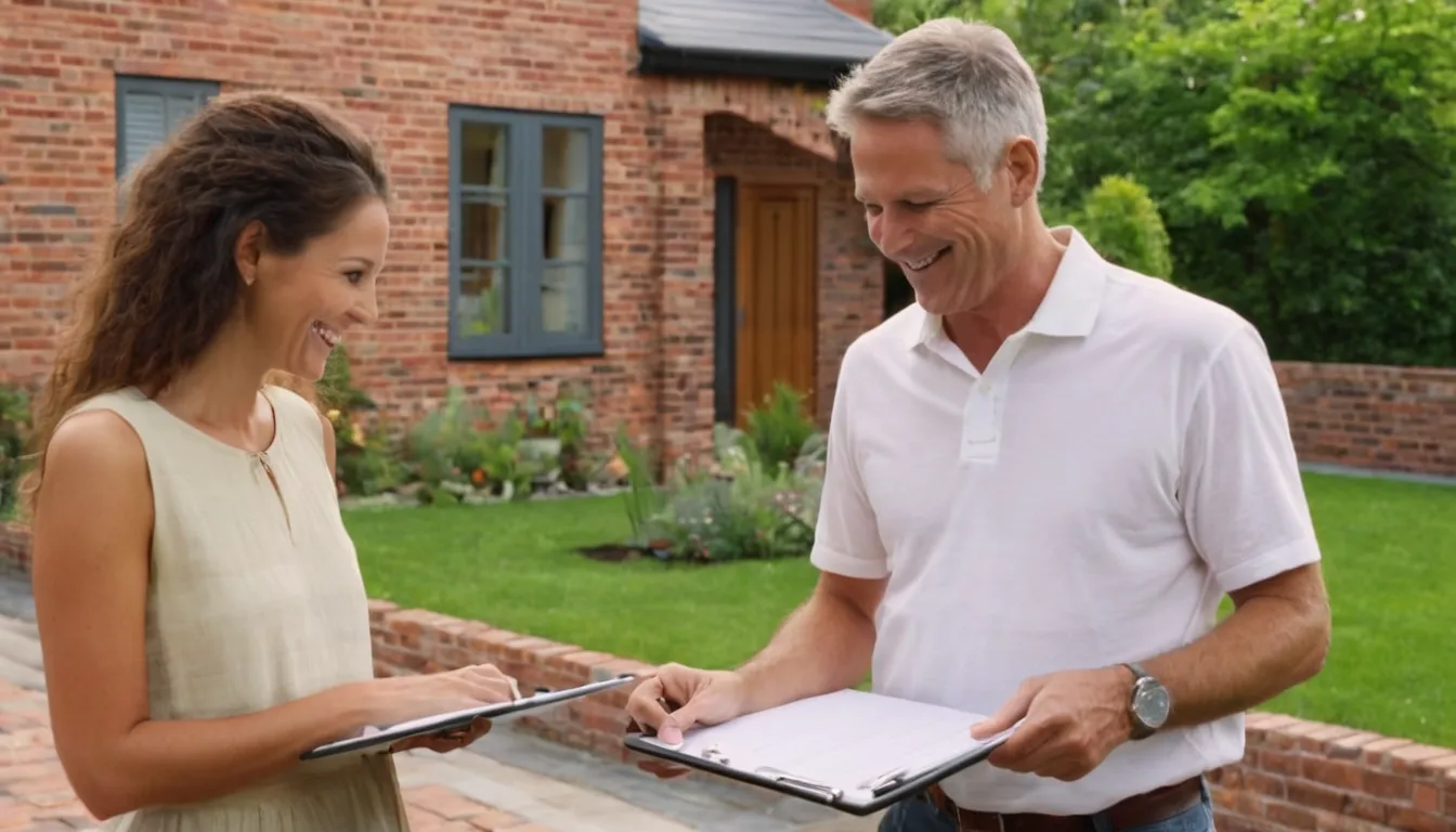 A homeowner talking with a local septic provider near the Sandy Springs area
